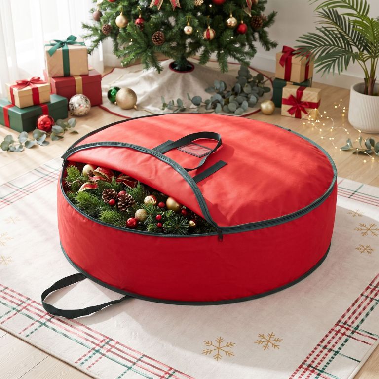 jingle jollys christmas garland wreath storage bag baubles ornaments container