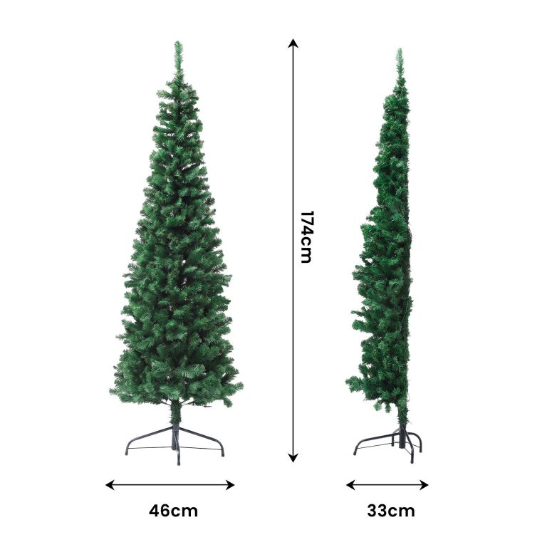 jingle jollys 1.8m pre lit christmas tree slim pencil xmas tree corner tree jingle jollys 1.8m pre lit christmas tree slim pencil xmas tree corner tree