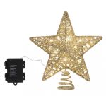 jingle jollys 3d christmas tree topper star 20 warm led lights gold glitter jingle jollys 3d christmas tree topper star 20 warm led lights gold glitter