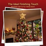 jingle jollys 3d christmas tree topper star 20 warm led lights gold glitter jingle jollys 3d christmas tree topper star 20 warm led lights gold glitter