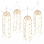 jingle jollys christmas lights solar jellyfish 4pcs garden decorative warm white