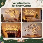 jingle jollys christmas willow vine lights branch led fairy diy wall decor 1.8m warm white