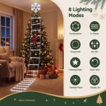 jingle jollys christmas ladder lights santa 3.4m 328led hanging decor cool white jingle jollys christmas ladder lights santa 3.4m 328led hanging decor cool white