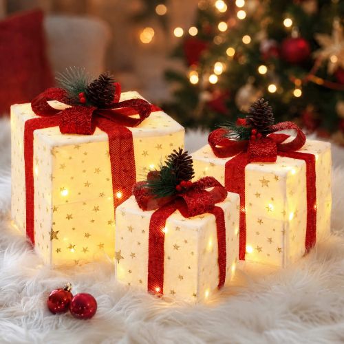 jingle jollys christmas decorations 3pc lighted gift boxes christmas lights jingle jollys christmas decorations 3pc lighted gift boxes christmas lights