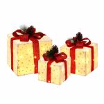 jingle jollys christmas decorations 3pc lighted gift boxes christmas lights